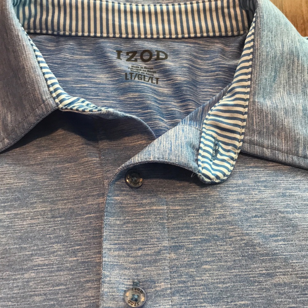 Izod mens golf polo shirt!! Large tall light blue
